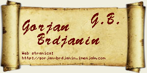 Gorjan Brđanin vizit kartica